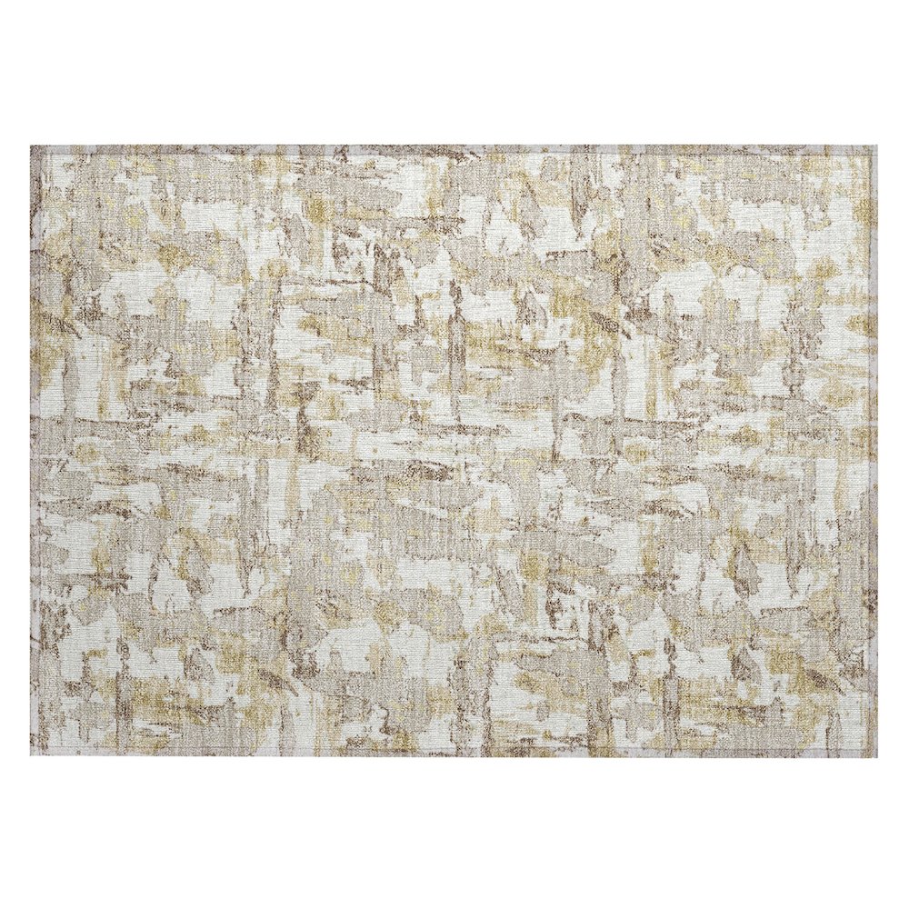 Machine Washable Indoor/Outdoor Chantille ACN2678 Ivory 1'8" x 2'6" Rug. Picture 1