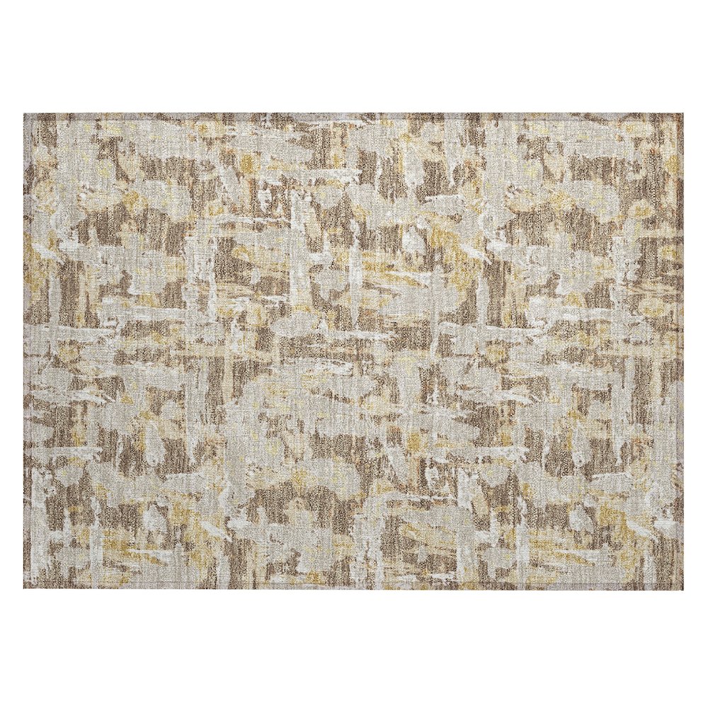 Machine Washable Indoor/Outdoor Chantille ACN2678 Brown 1'8" x 2'6" Rug. Picture 1