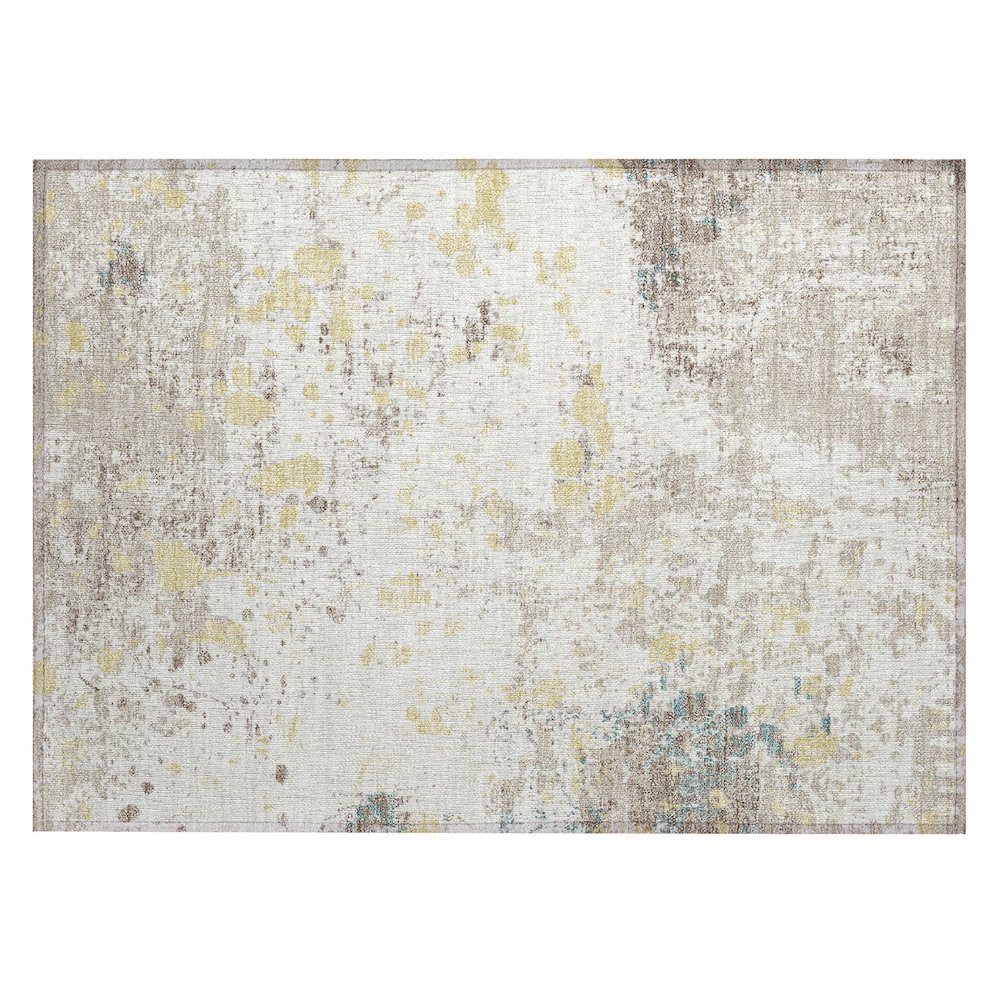 Machine Washable Indoor/Outdoor Chantille ACN2679 Ivory 1'8" x 2'6" Rug. Picture 1