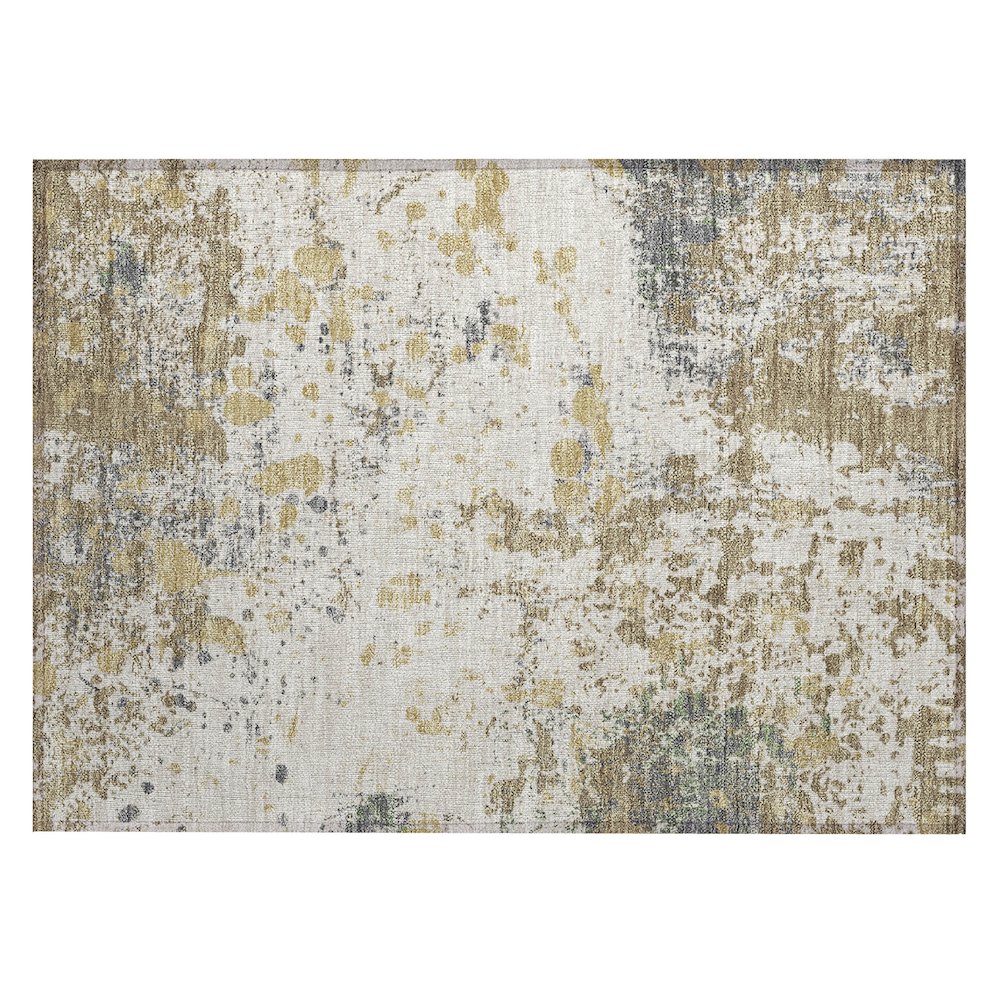 Machine Washable Indoor/Outdoor Chantille ACN2679 Ivory 1'8" x 2'6" Rug. Picture 1