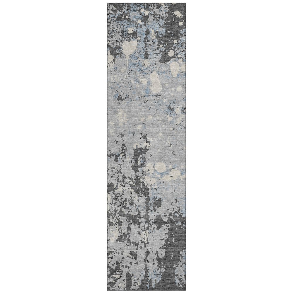 Machine Washable Indoor/Outdoor Chantille ACN2679 Gray 2'3" x 7'6" Runner Rug. Picture 1
