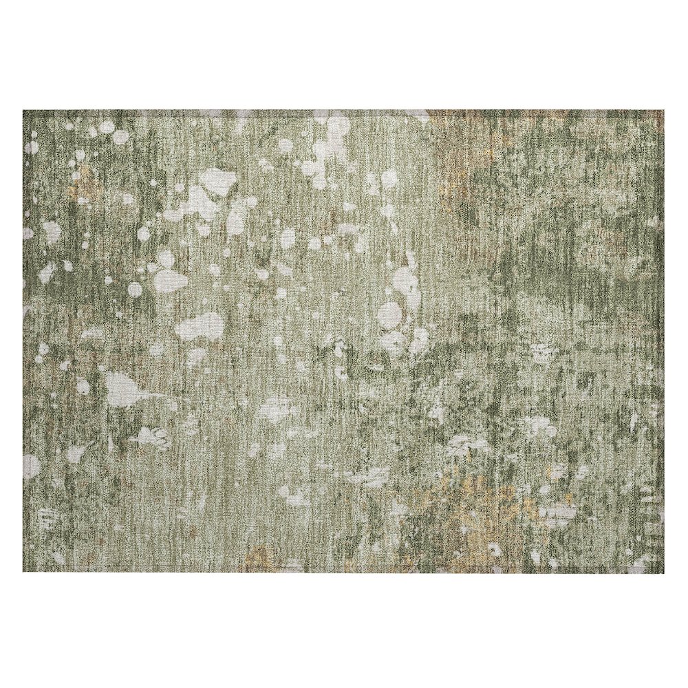 Machine Washable Indoor/Outdoor Chantille ACN2679 Green 1'8" x 2'6" Rug. Picture 1