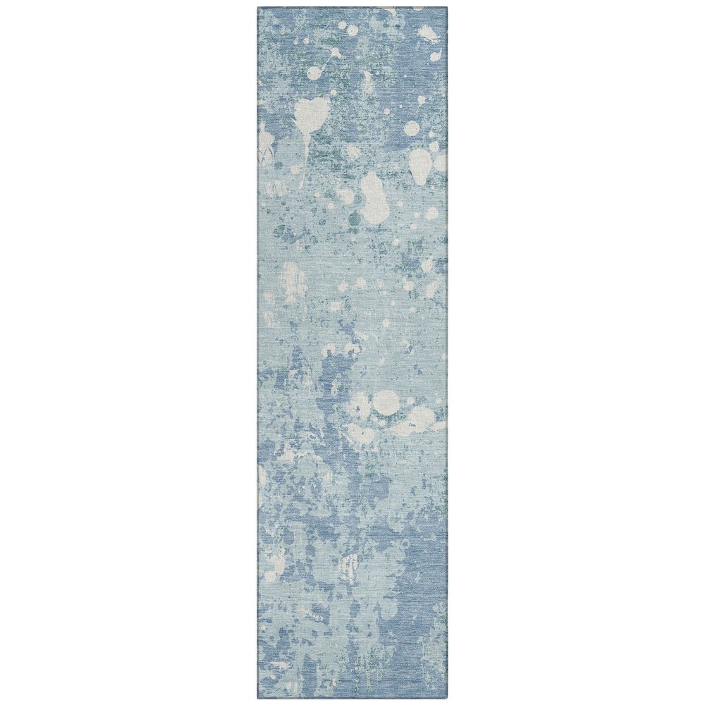 Machine Washable Indoor/Outdoor Chantille ACN2679 Blue 2'3" x 7'6" Runner Rug. Picture 1