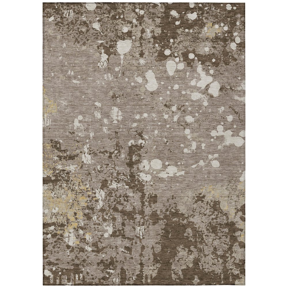 Machine Washable Indoor/Outdoor Chantille ACN2679 Brown 2'6" x 3'10" Rug. Picture 1
