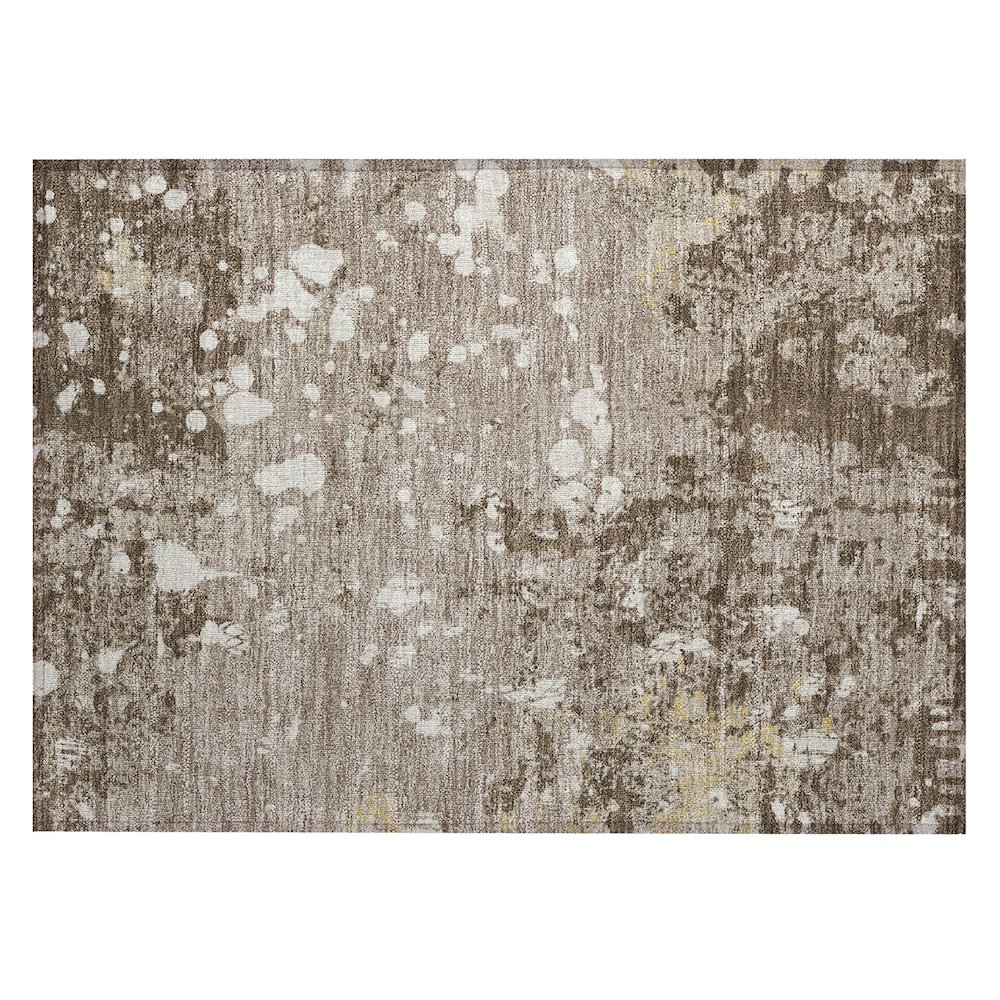 Machine Washable Indoor/Outdoor Chantille ACN2679 Brown 1'8" x 2'6" Rug. Picture 1