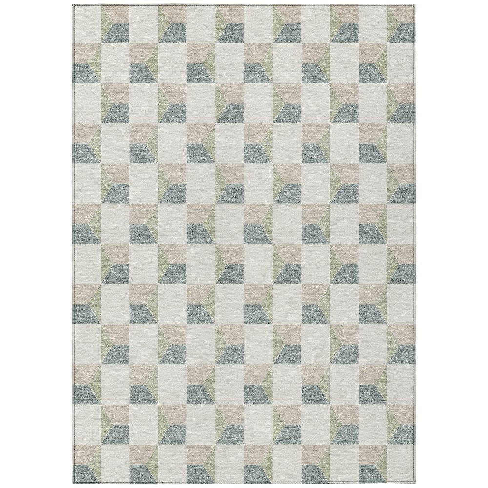 Machine Washable Indoor/Outdoor Chantille ACN2680 Green 2'6" x 3'10" Rug. Picture 1