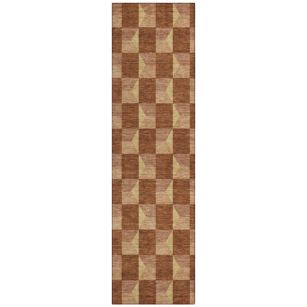 Machine Washable Indoor/Outdoor Chantille ACN2680 Orange 2'3" x 7'6" Runner Rug. Picture 1