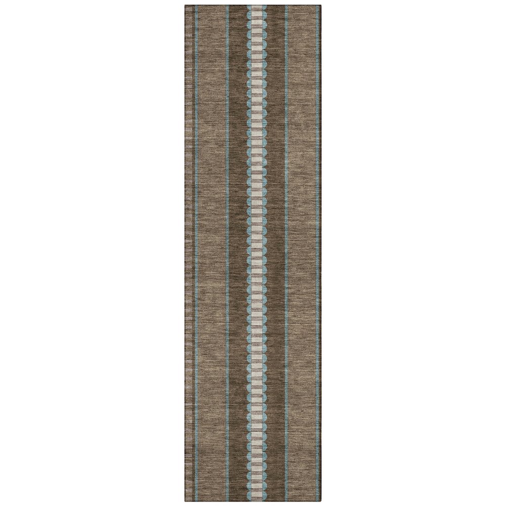 Machine Washable Indoor/Outdoor Chantille ACN2681 Brown 2'3" x 7'6" Runner Rug. Picture 1