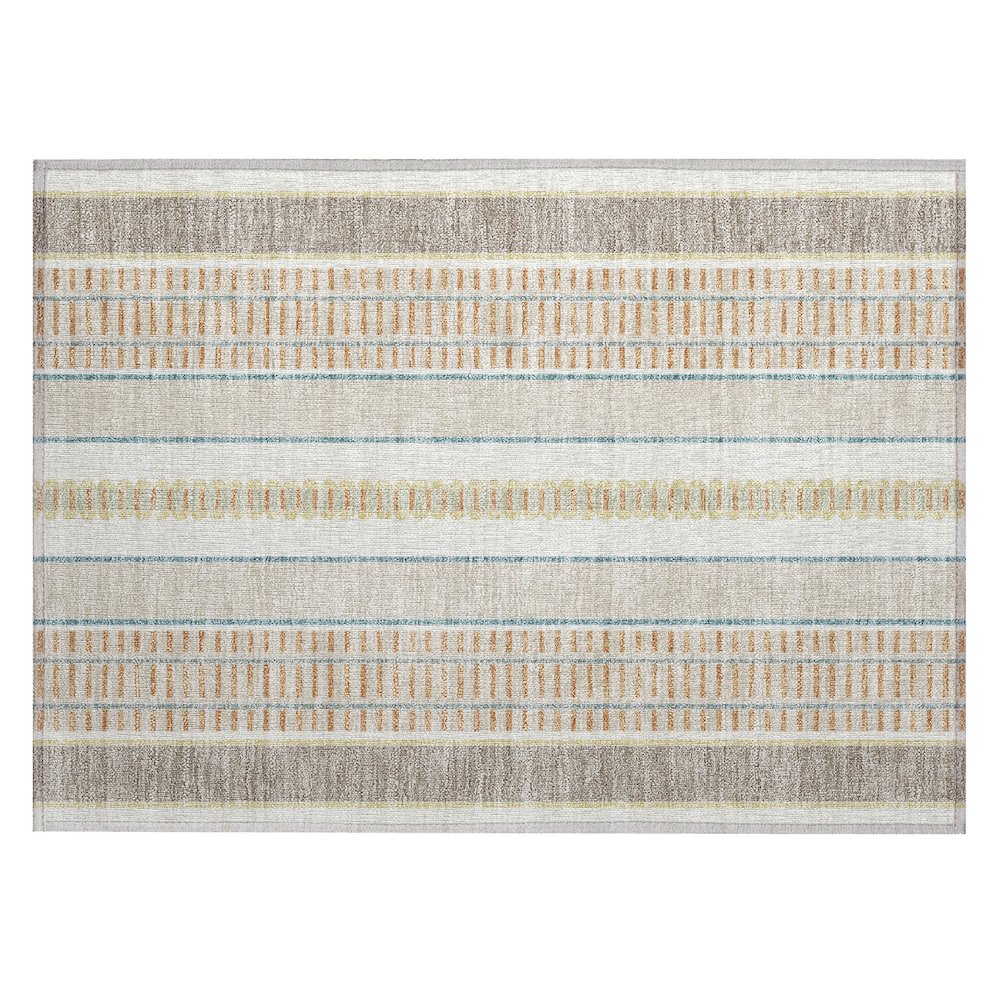 Machine Washable Indoor/Outdoor Chantille ACN2681 Ivory 1'8" x 2'6" Rug. Picture 1