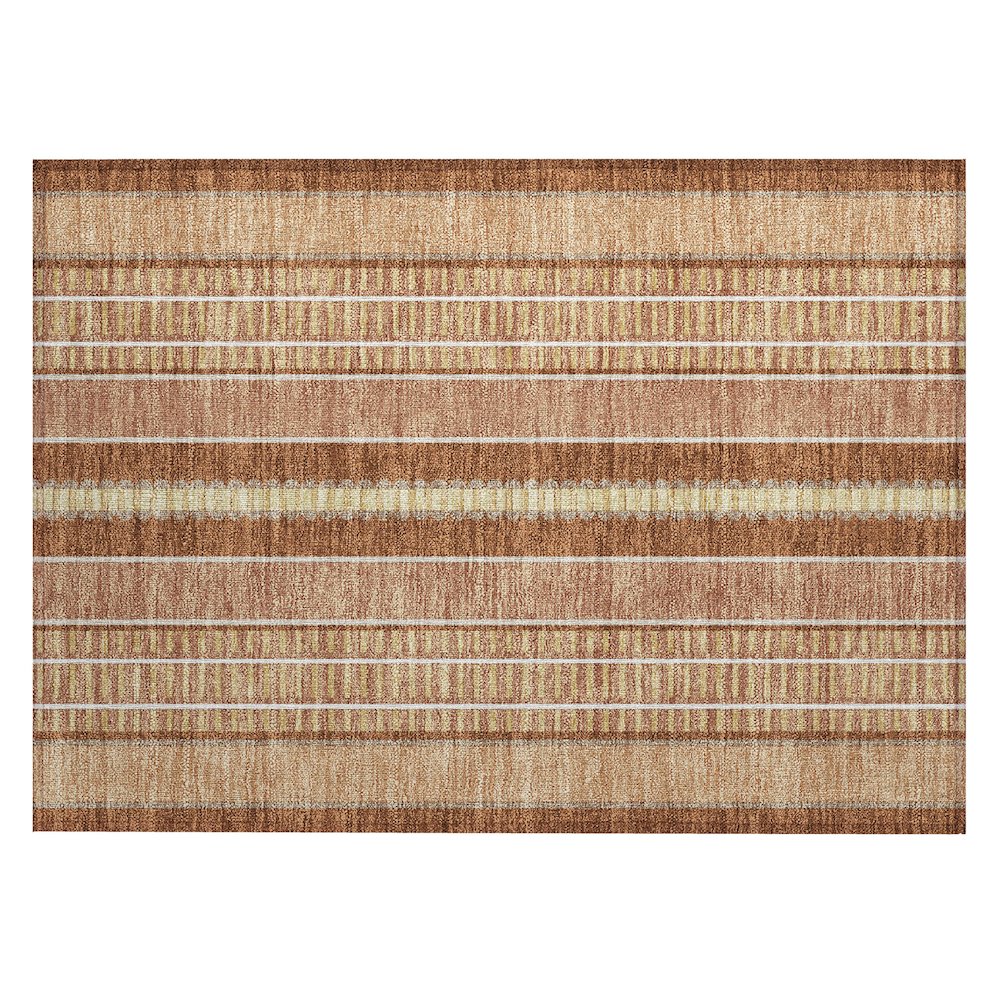 Machine Washable Indoor/Outdoor Chantille ACN2681 Orange 1'8" x 2'6" Rug. Picture 1