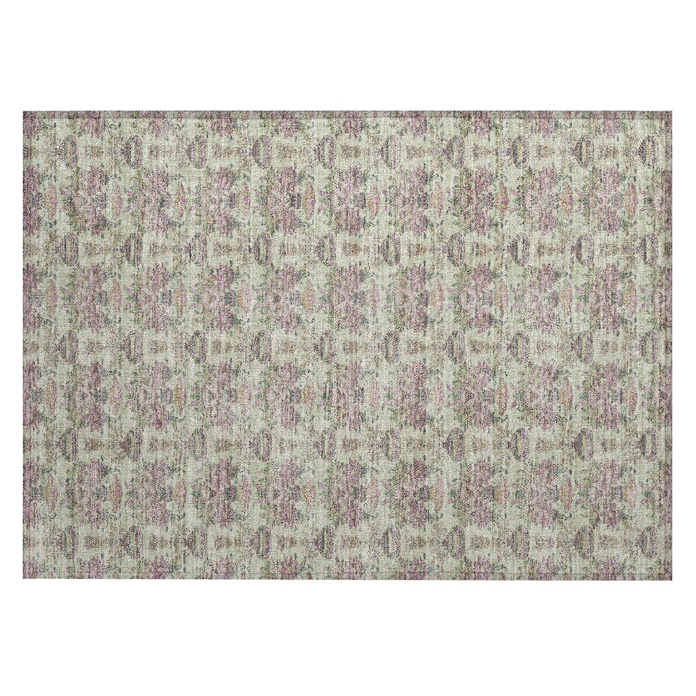Machine Washable Indoor/Outdoor Chantille ACN2682 Green 1'8" x 2'6" Rug. Picture 1