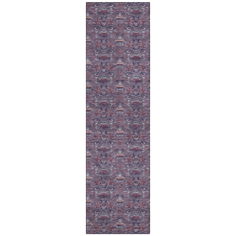 Machine Washable Indoor/Outdoor Chantille ACN2682 Purple 2'3" x 7'6" Runner Rug. Picture 1