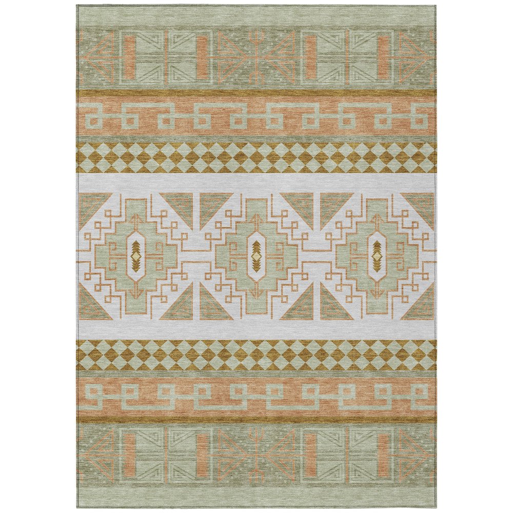 Machine Washable Indoor/Outdoor Chantille ACN2683 Green 2'6" x 3'10" Rug. Picture 1