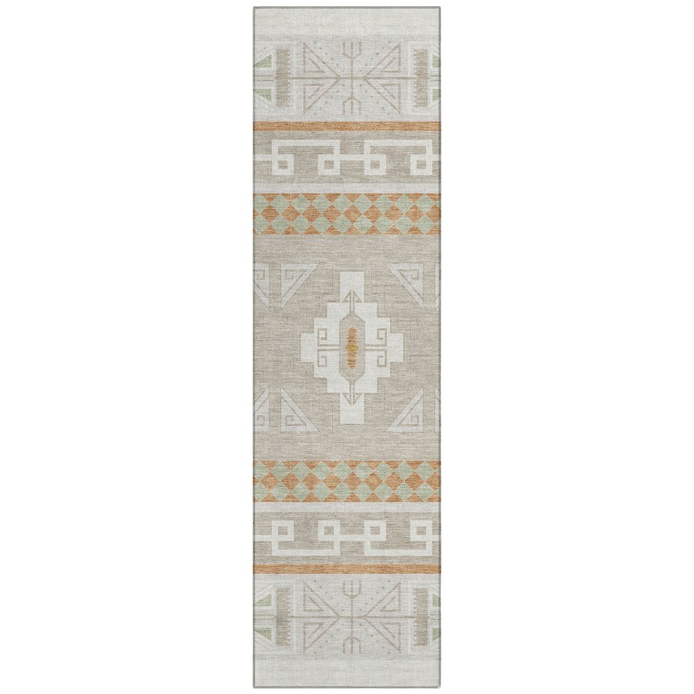 Machine Washable Indoor/Outdoor Chantille ACN2683 Ivory 2'3" x 7'6" Runner Rug. Picture 1