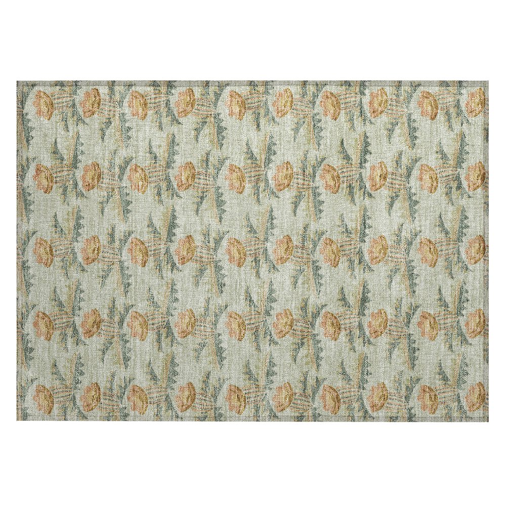 Machine Washable Indoor/Outdoor Chantille ACN2684 Green 1'8" x 2'6" Rug. Picture 1
