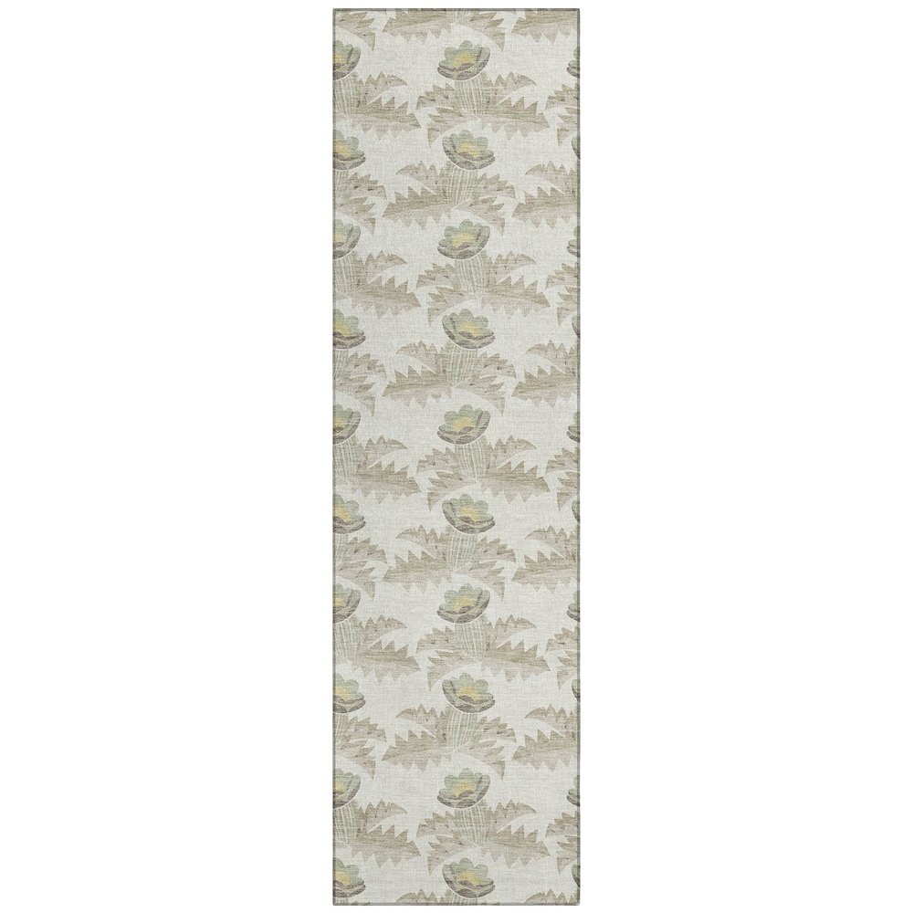 Machine Washable Indoor/Outdoor Chantille ACN2684 Ivory 2'3" x 7'6" Runner Rug. Picture 1