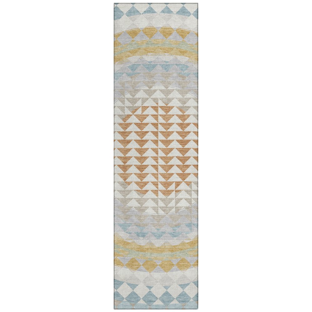 Machine Washable Indoor/Outdoor Chantille ACN2685 Ivory 2'3" x 7'6" Runner Rug. Picture 1
