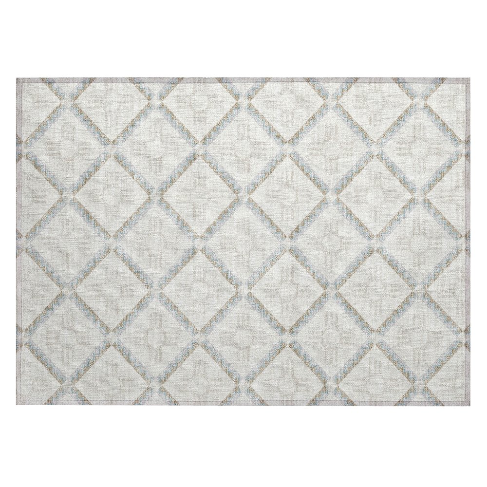 Machine Washable Indoor/Outdoor Chantille ACN2686 Ivory 1'8" x 2'6" Rug. Picture 1