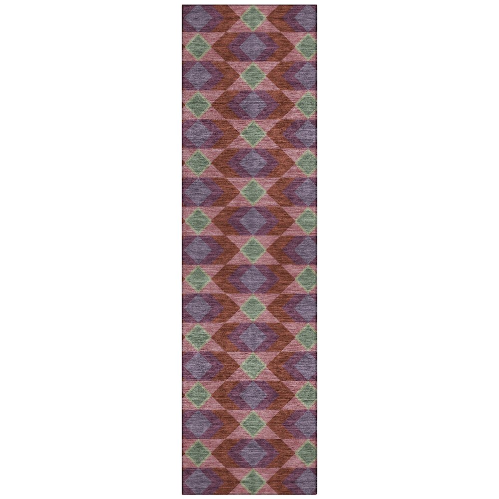 Machine Washable Indoor/Outdoor Chantille ACN2687 Red 2'3" x 7'6" Runner Rug. Picture 1