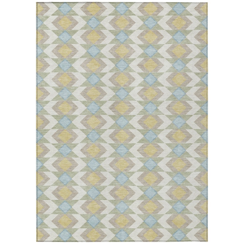 Machine Washable Indoor/Outdoor Chantille ACN2687 Ivory 2'6" x 3'10" Rug. Picture 1