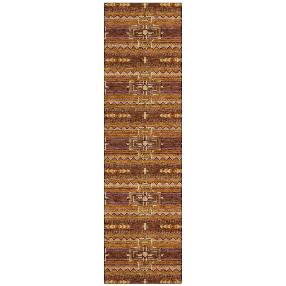 Machine Washable Indoor/Outdoor Chantille ACN2688 Red 2'3" x 7'6" Runner Rug. Picture 1