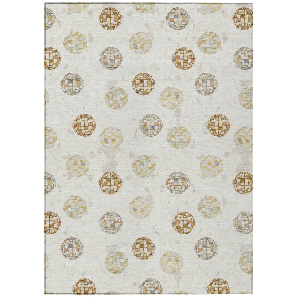 Machine Washable Indoor/Outdoor Chantille ACN2690 Ivory 2'6" x 3'10" Rug. Picture 1