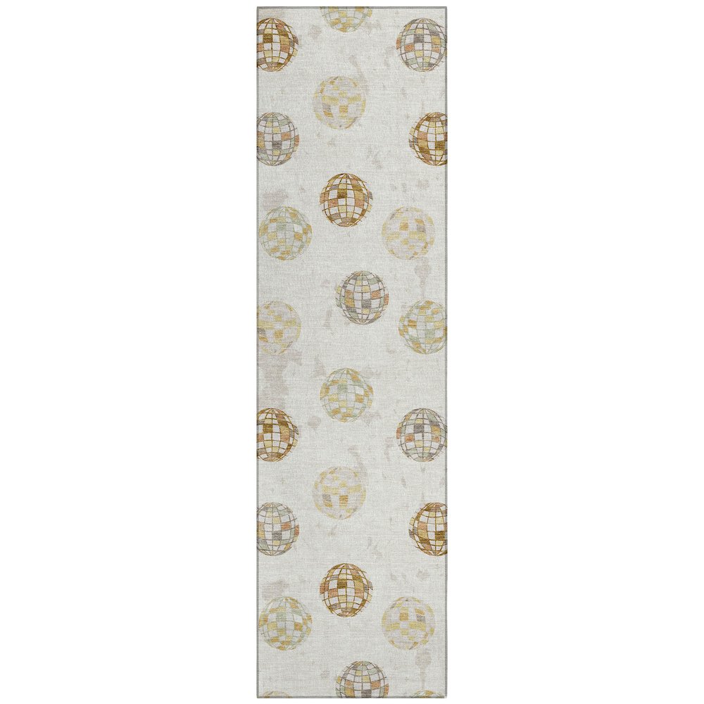 Machine Washable Indoor/Outdoor Chantille ACN2690 Ivory 2'3" x 7'6" Runner Rug. Picture 1