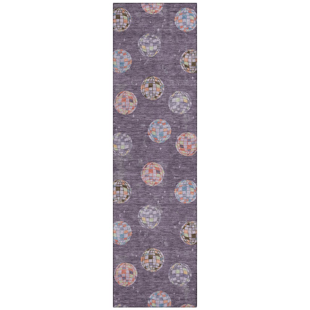 Machine Washable Indoor/Outdoor Chantille ACN2690 Purple 2'3" x 7'6" Runner Rug. Picture 1