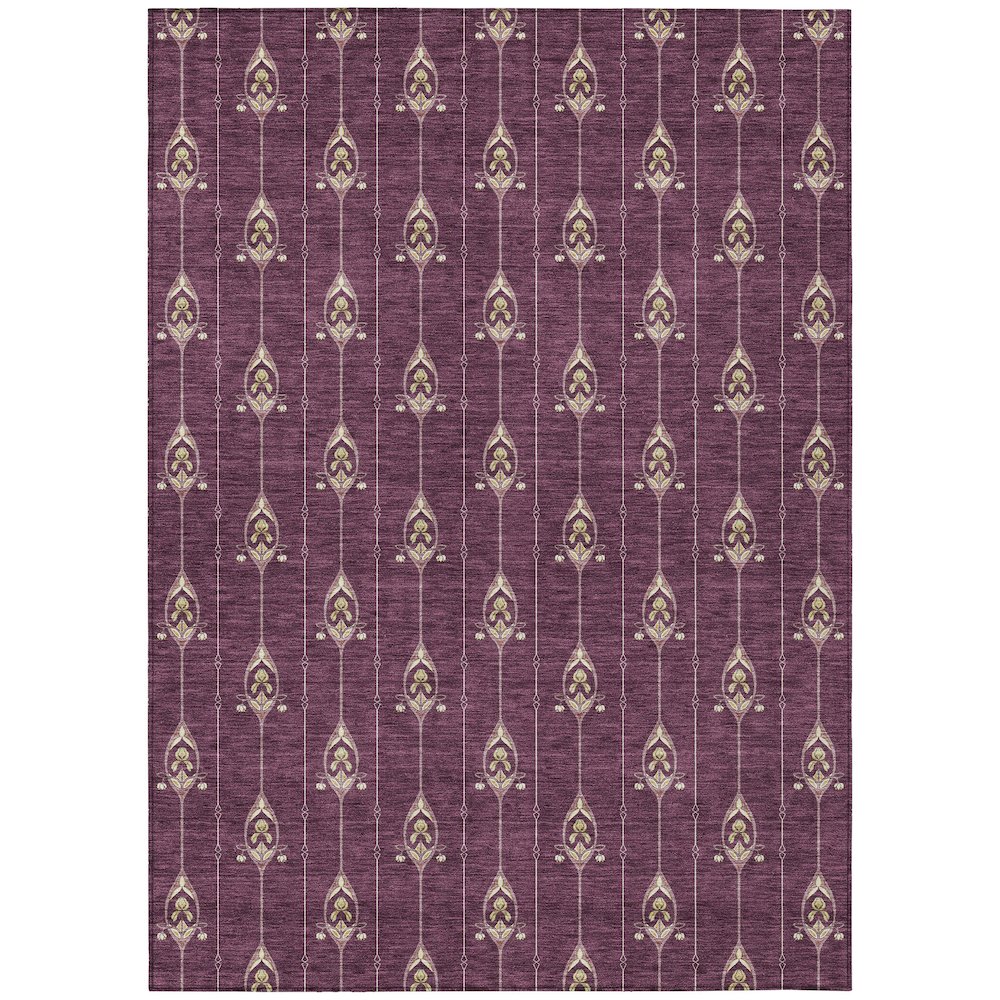 Machine Washable Indoor/Outdoor Chantille ACN2691 Purple 2'6" x 3'10" Rug. Picture 1