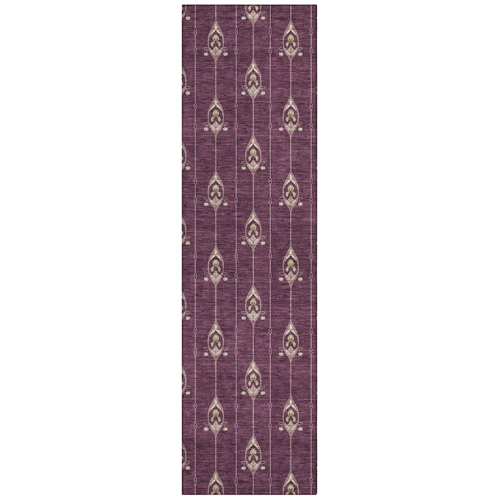 Machine Washable Indoor/Outdoor Chantille ACN2691 Purple 2'3" x 7'6" Runner Rug. Picture 1