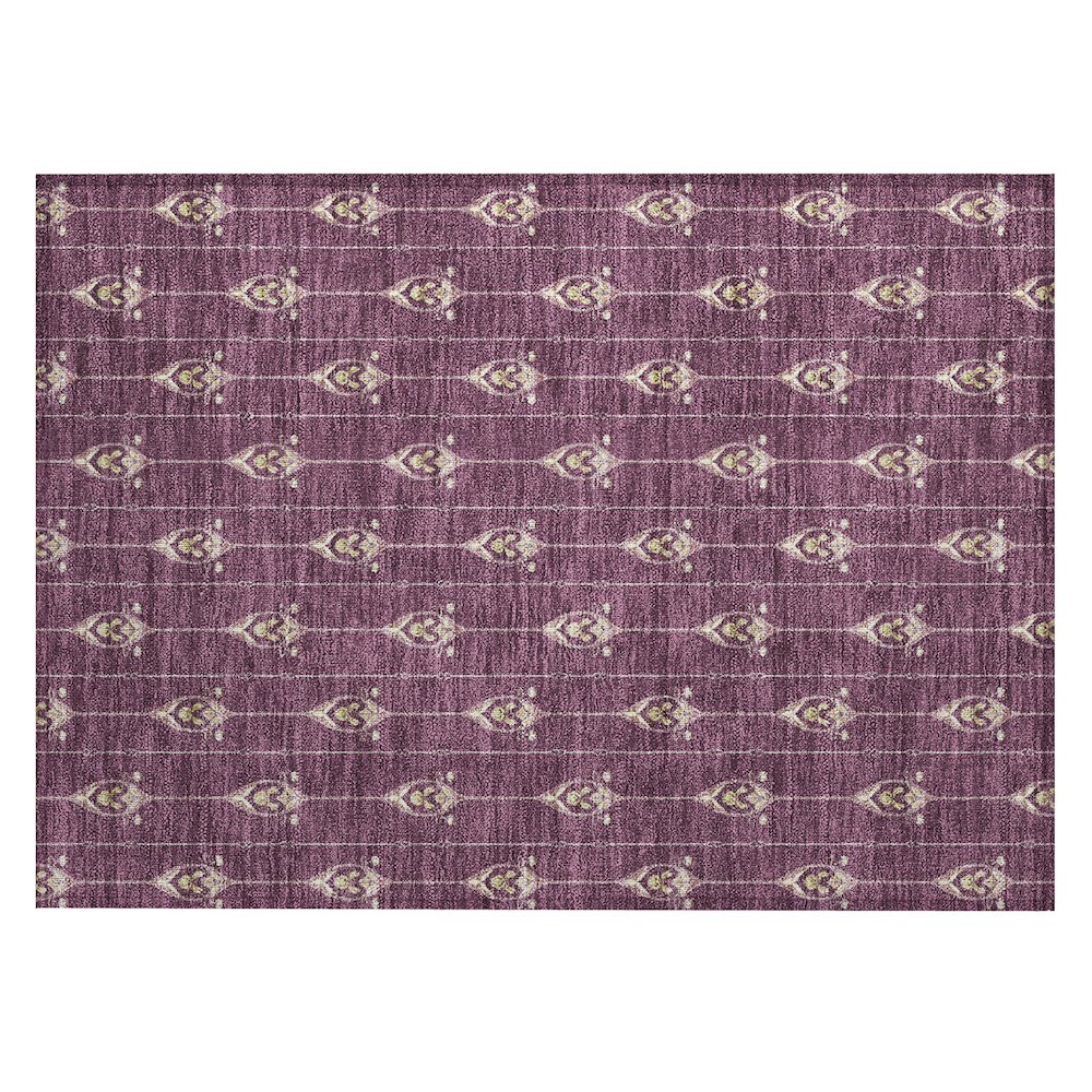 Machine Washable Indoor/Outdoor Chantille ACN2691 Purple 1'8" x 2'6" Rug. Picture 1