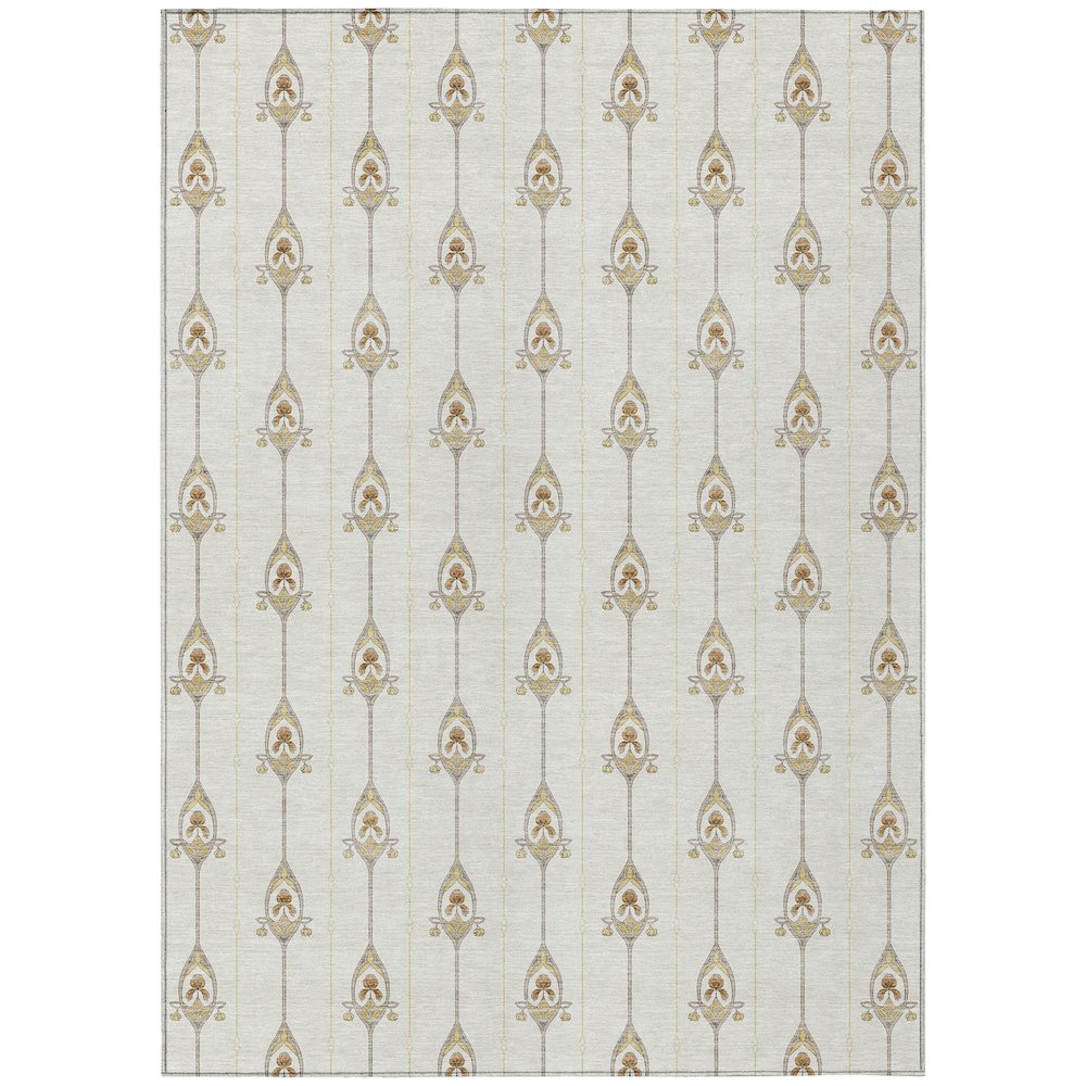 Machine Washable Indoor/Outdoor Chantille ACN2691 Ivory 2'6" x 3'10" Rug. Picture 1