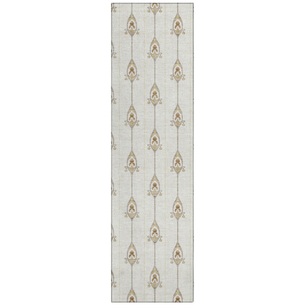 Machine Washable Indoor/Outdoor Chantille ACN2691 Ivory 2'3" x 7'6" Runner Rug. Picture 1