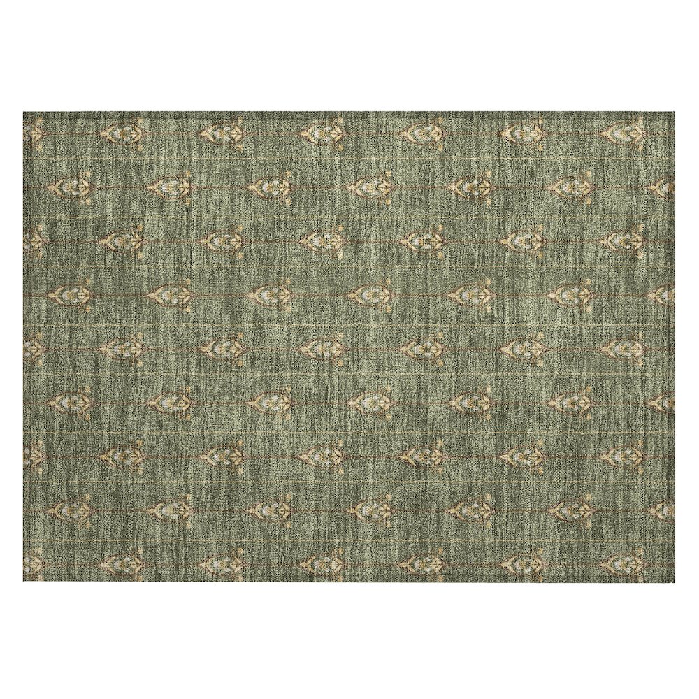 Machine Washable Indoor/Outdoor Chantille ACN2691 Green 1'8" x 2'6" Rug. Picture 1