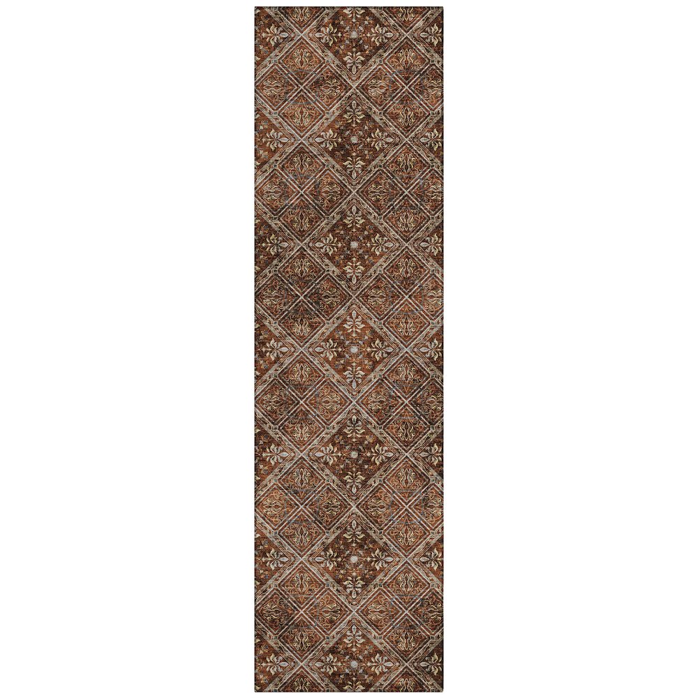 Machine Washable Indoor/Outdoor Chantille ACN2692 Red 2'3" x 7'6" Runner Rug. Picture 1