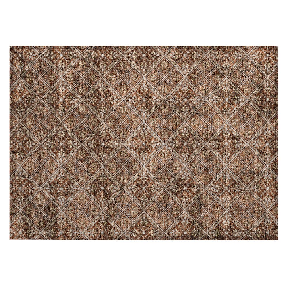 Machine Washable Indoor/Outdoor Chantille ACN2692 Red 1'8" x 2'6" Rug. Picture 1