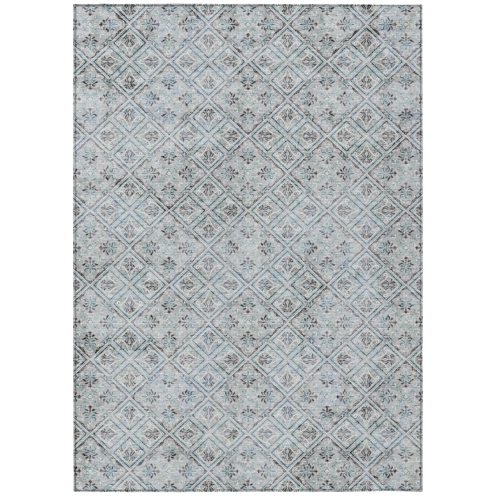 Machine Washable Indoor/Outdoor Chantille ACN2692 Gray 2'6" x 3'10" Rug. Picture 1