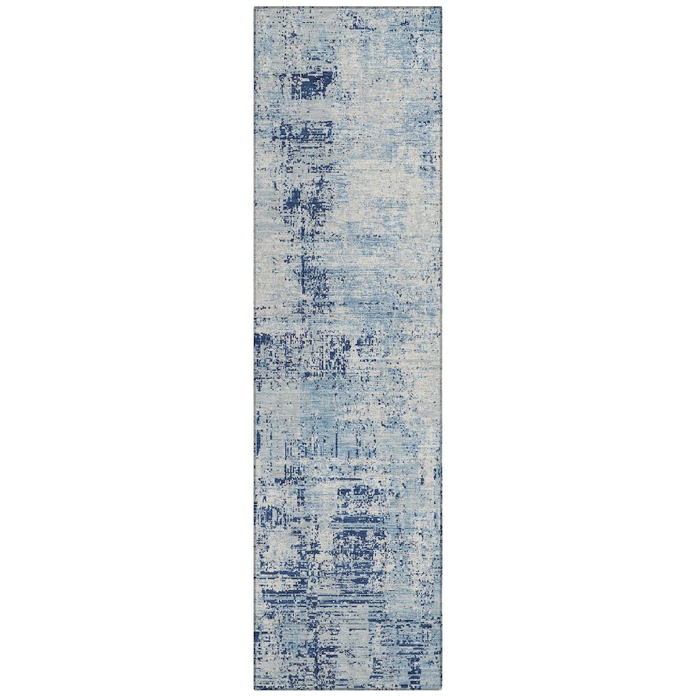 Machine Washable Indoor/Outdoor Chantille ACN2693 Blue 2'3" x 7'6" Runner Rug. Picture 1
