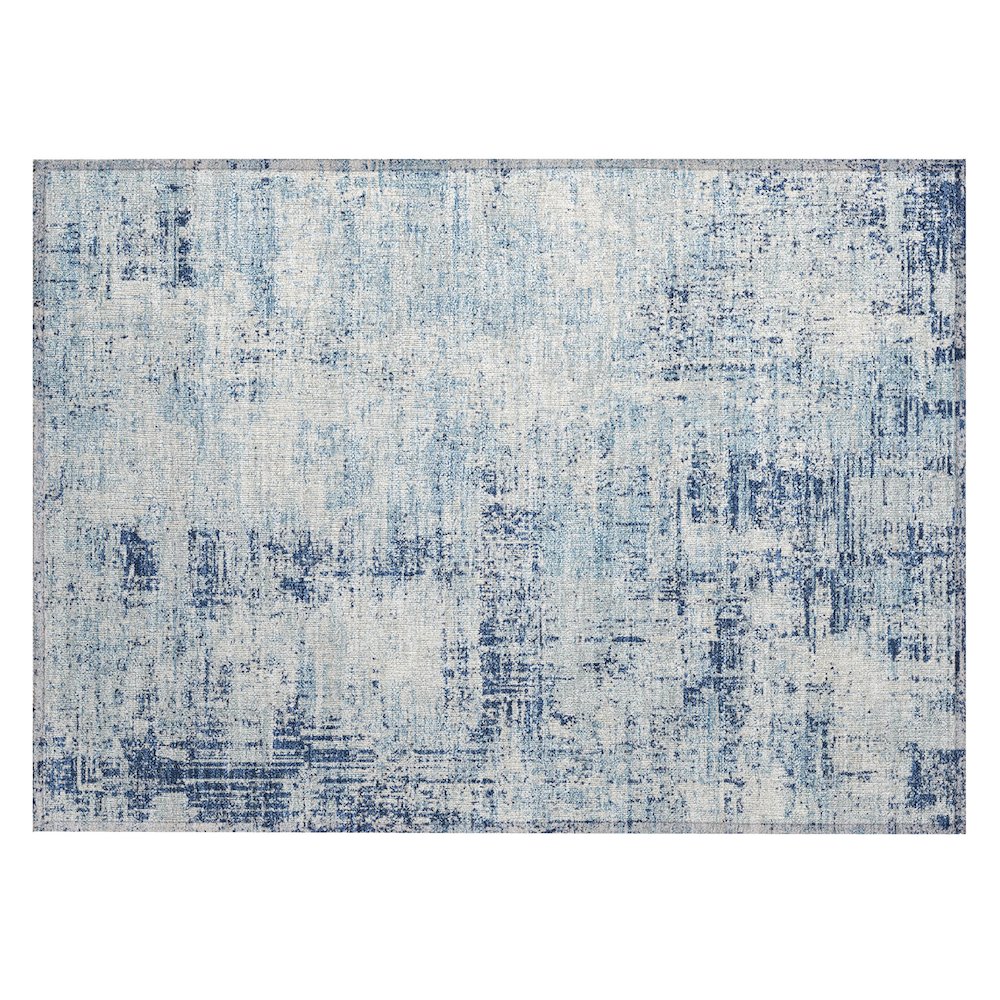 Machine Washable Indoor/Outdoor Chantille ACN2693 Blue 1'8" x 2'6" Rug. Picture 1