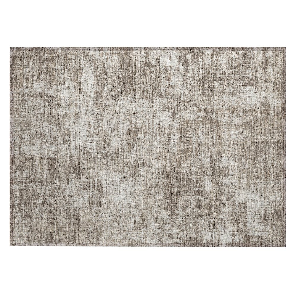 Machine Washable Indoor/Outdoor Chantille ACN2693 Brown 1'8" x 2'6" Rug. Picture 1