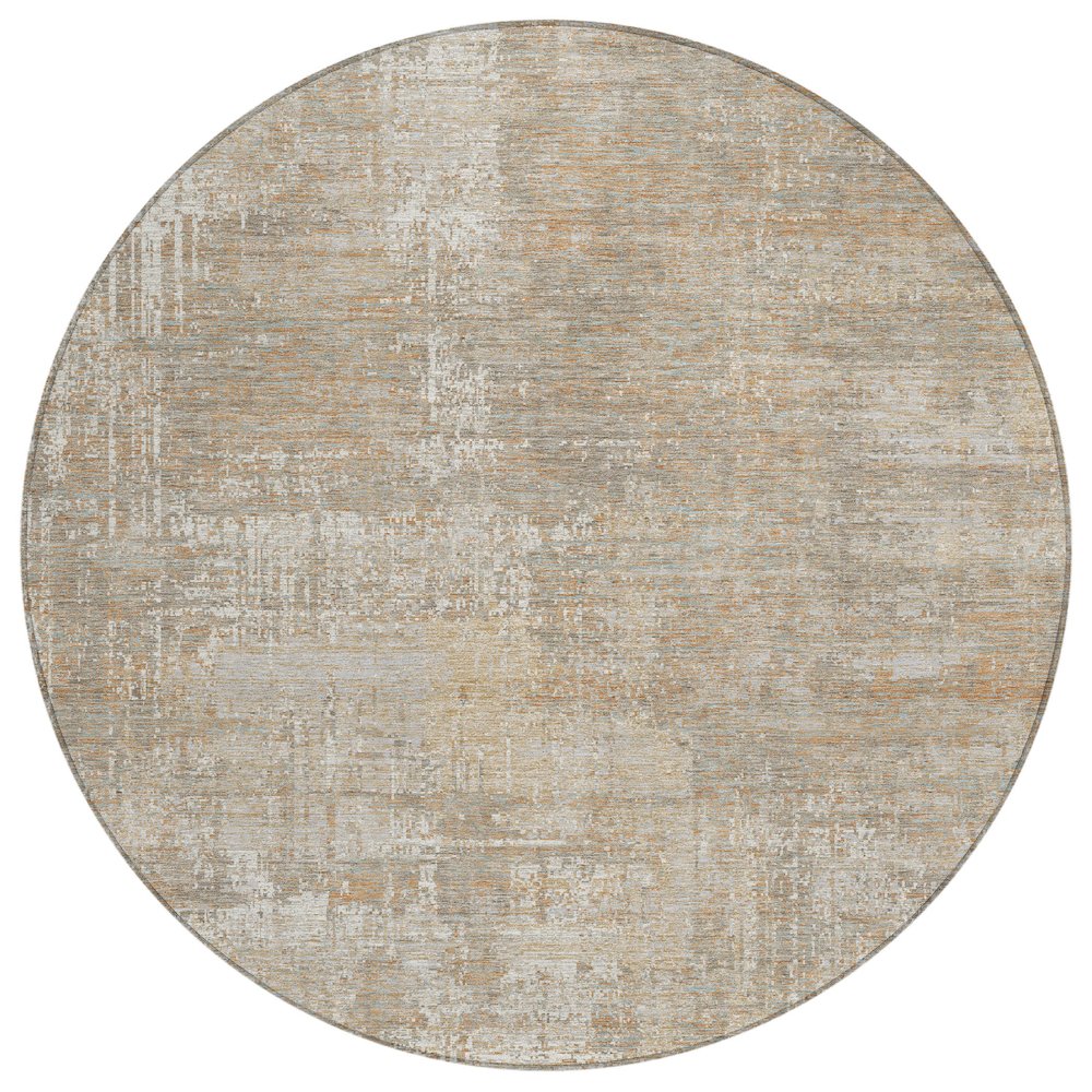 Machine Washable Indoor/Outdoor Chantille ACN2693 Ivory 8' x 8' Round Rug. Picture 1