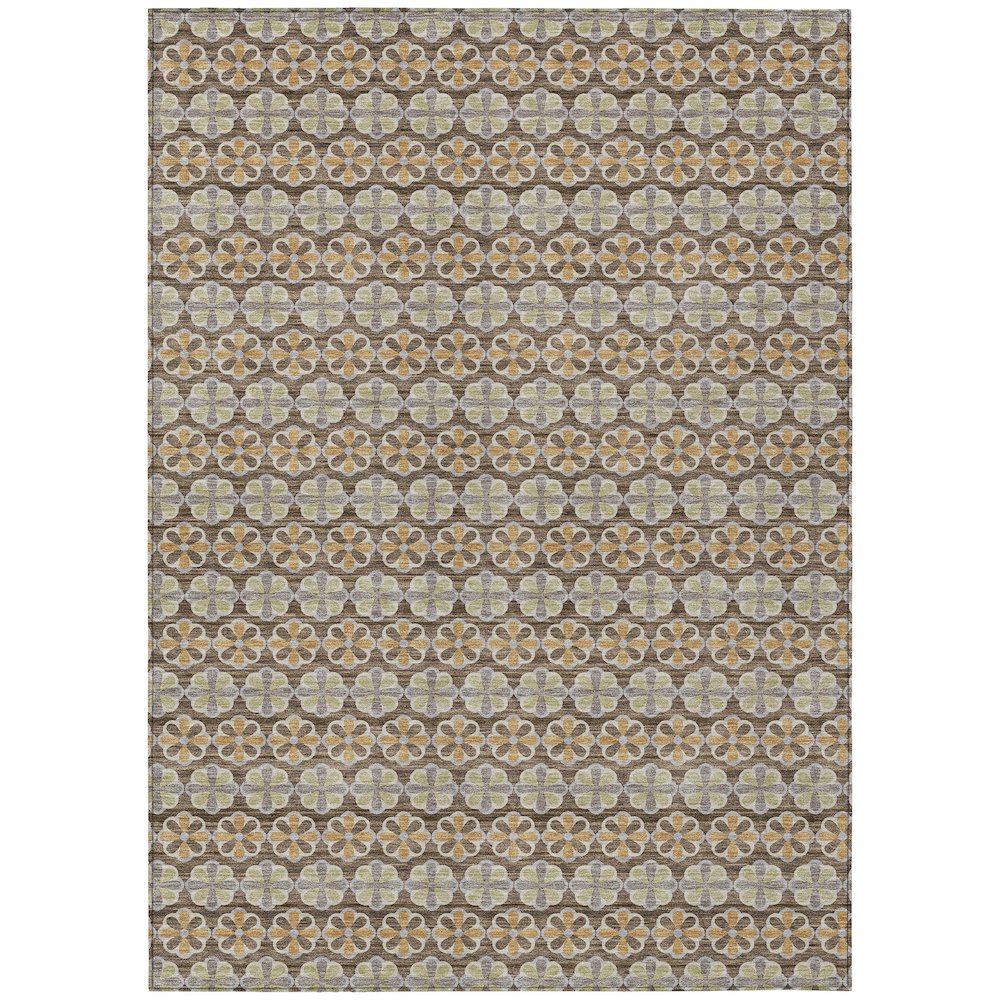 Machine Washable Indoor/Outdoor Chantille ACN2695 Brown 2'6" x 3'10" Rug. Picture 1
