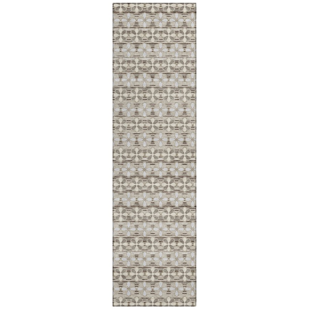Machine Washable Indoor/Outdoor Chantille ACN2695 Ivory 2'3" x 7'6" Runner Rug. Picture 1