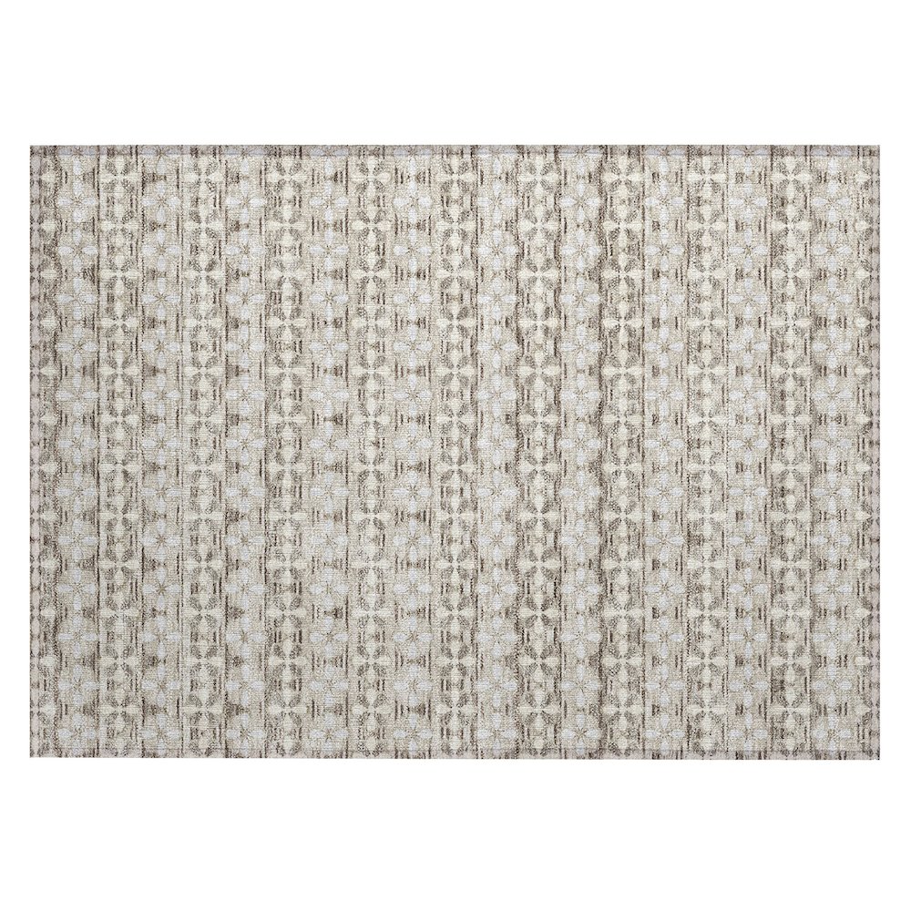 Machine Washable Indoor/Outdoor Chantille ACN2695 Ivory 1'8" x 2'6" Rug. Picture 1