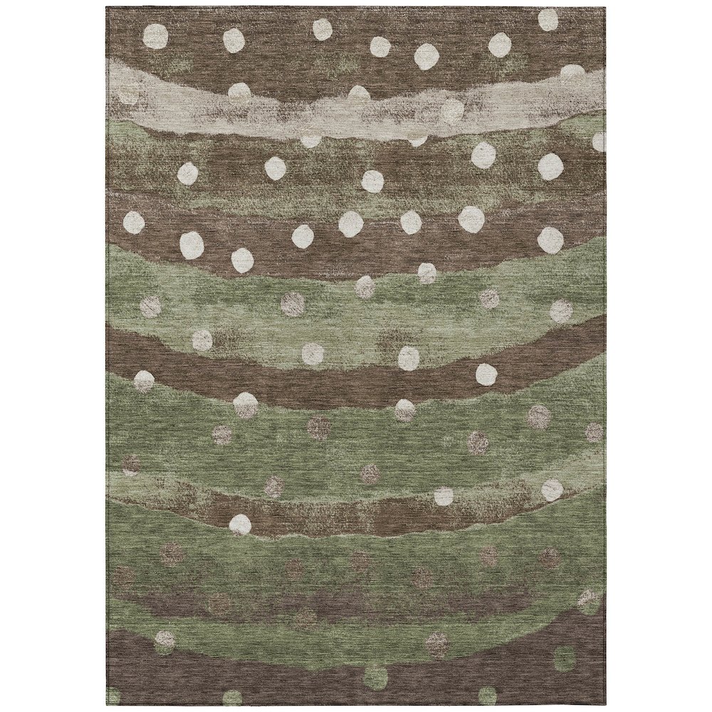 Machine Washable Indoor/Outdoor Chantille ACN2696 Green 2'6" x 3'10" Rug. Picture 1
