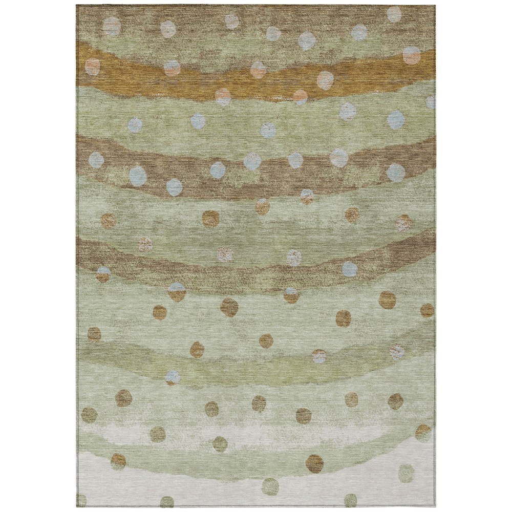 Machine Washable Indoor/Outdoor Chantille ACN2696 Green 2'6" x 3'10" Rug. Picture 1