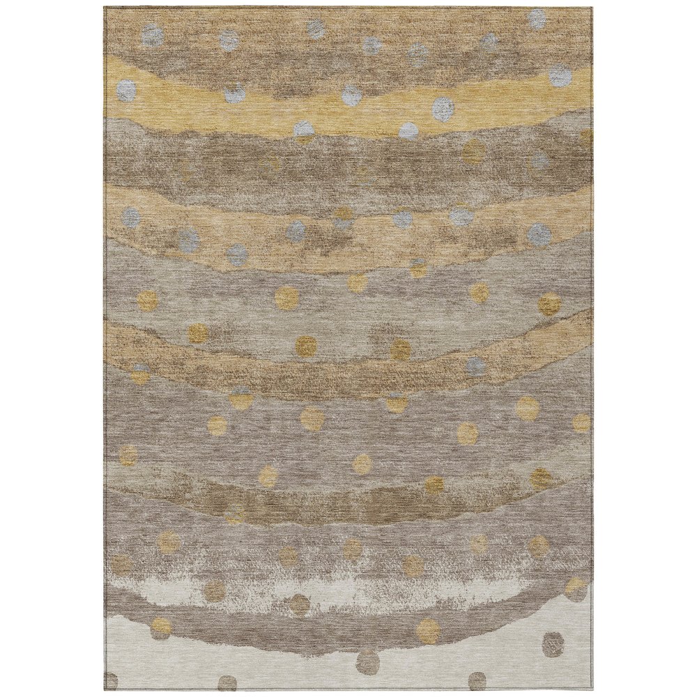 Machine Washable Indoor/Outdoor Chantille ACN2696 Brown 2'6" x 3'10" Rug. Picture 1