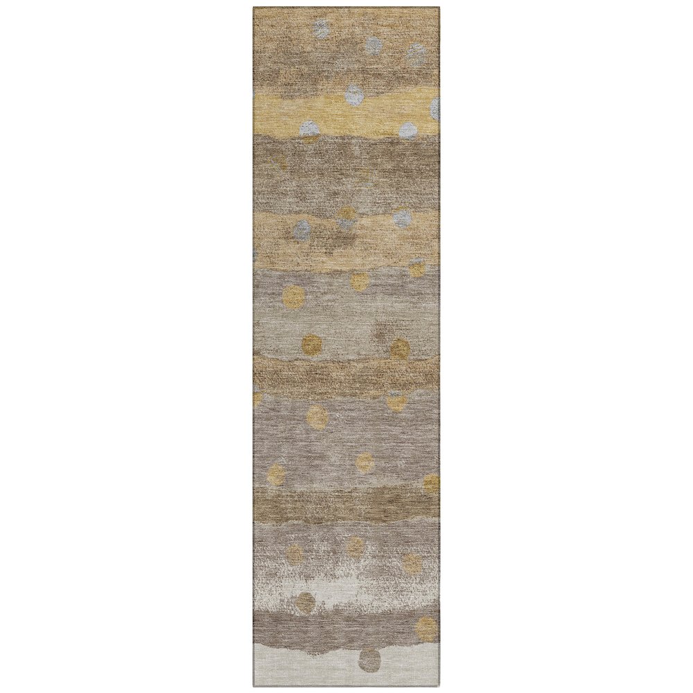 Machine Washable Indoor/Outdoor Chantille ACN2696 Brown 2'3" x 7'6" Runner Rug. Picture 1