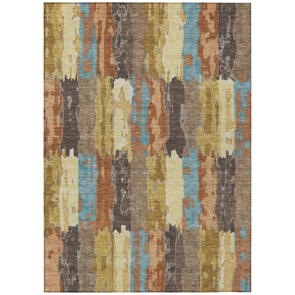 Machine Washable Indoor/Outdoor Chantille ACN2697 Orange 2'6" x 3'10" Rug. Picture 1