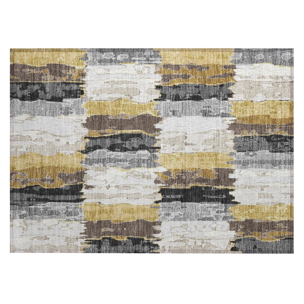 Machine Washable Indoor/Outdoor Chantille ACN2697 Gray 1'8" x 2'6" Rug. Picture 1